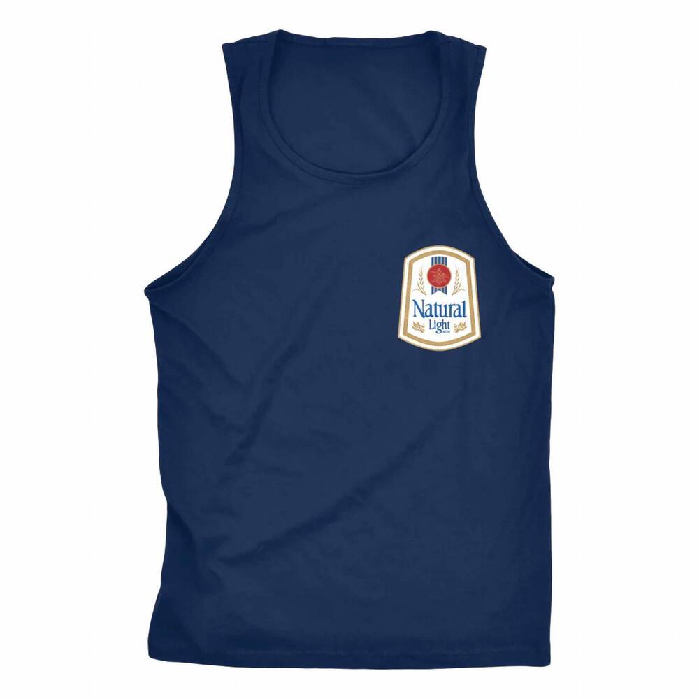 NEW ROWDY GENTLEMAN men's natty vintage logo sleeveless tank in blue
